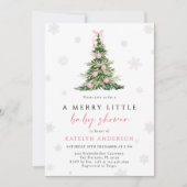 Invitation Merry Little Christmas Tree Baby Shower  (Devant)