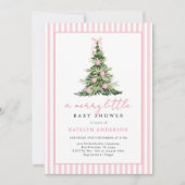 Invitation Merry Little Christmas Tree Baby Shower (Devant)