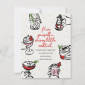 Invitation Merry Little Cocktail l Festive Noël Party (Devant)