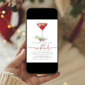 Invitation Merry Little Cocktail Martini Fête de Vacances