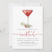 Invitation Merry Little Cocktail Martini Fête de Vacances (Devant)