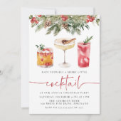 Invitation Merry Little Cocktails Fête de Vacances (Devant)