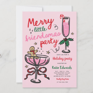 Invitation Merry Little Friendsmas Christmas Cocktail Party