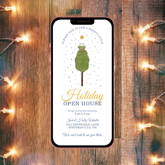 Invitation Merry Little Holiday Open House Party