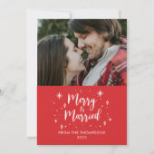 Invitation Merry & Married christmas photo card (Devant)