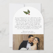 Invitation Merry & Married Handwritten 2 Photo Christmas Card (Dos)