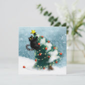 Invitation Merry Mischief – Curieux Chat (Debout devant)