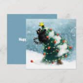 Invitation Merry Mischief – Curieux Chat (Devant / Derrière)