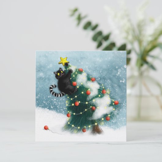 Invitation Merry Mischief – Curious Cat (Debout devant)