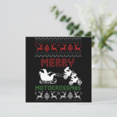 Invitation Merry Motocross Deer moto de Noël moche (Debout devant)
