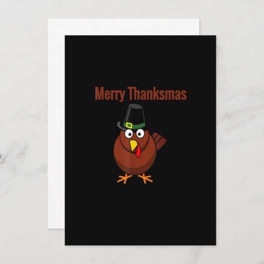 Invitation Merry Thanksmas Turquie Holiday Edition Limitée Th (Devant / Derrière)