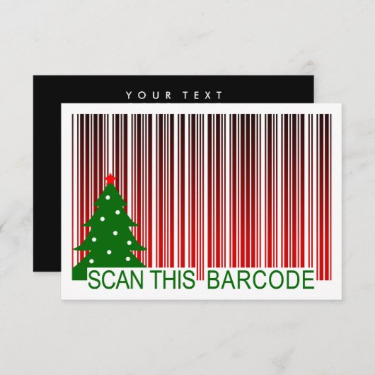 Invitation MERRY XMAS : scanner ce code barre (Devant / Derrière)