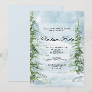 Invitation Merveilles hivernales de Noël Fête de Noël