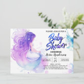 Invitation Merveilles sous-marines : Baby shower de sirène (Debout devant)