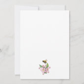 Invitation Merveilleuse aquarelle fleurs de pommier et е е (Dos)