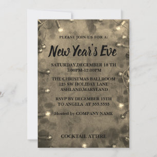 Invitation Merveilleuse, Extraordinaire, Sparkly Nouvel An In