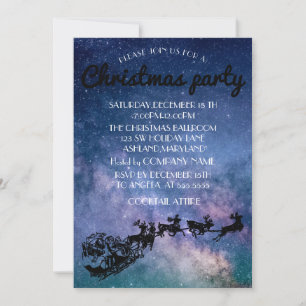 Invitation Merveilleuse Nuit de Noël Whit SantaClaus