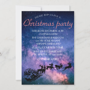 Invitation Merveilleuse Nuit de Noël Whit SantaClaus Invitati