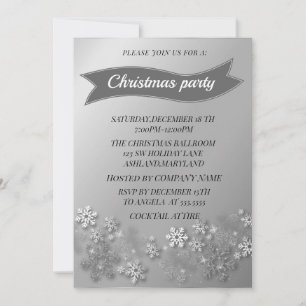Invitation Merveilleux, Cool Silver Sparkly Noël