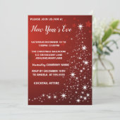 Invitation Merveilleux, Élégant, Nouvel An Rouge (Debout devant)