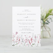 Invitation Merveilleux Fleur sauvage Blush & Dusty Rose Maria (Debout devant)