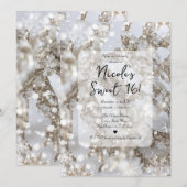 Invitation Merveilleux Glace de Noël Sweet 16 (Devant / Derrière)