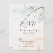 Invitation Merveilleux Hiver,Branche d'Arbre RSVP  (Devant)