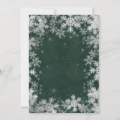 Invitation Merveilleux hiver Silver Wonderland Noël Vert (Dos)