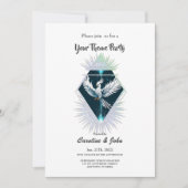 Invitation Merveilleux imaginaire blanc phoenix. (Devant)