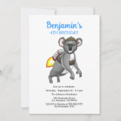 Invitation Merveilleux Koala Fusée (Devant)