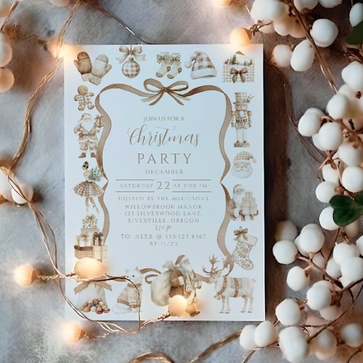Invitation Merveilleux Noël Neutre