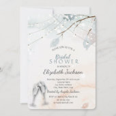 Invitation Merveilleux Paysage d'Hiver, Branche d'Arbre Baby (Devant)