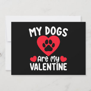 Invitation Mes Chiens Sont Mes Valentin Amoureux Des Animaux