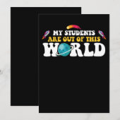 Invitation Mes élèves sont hors de ce monde groovy (Devant / Derrière)