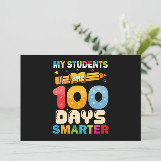 Invitation Mes Étudiants Sont 100 Jours Enseignant Smarter (Debout devant)