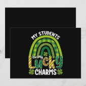 Invitation Mes étudiants sont mes charmes chanceux St Patrick (Devant / Derrière)