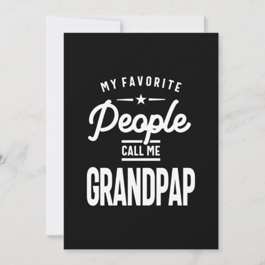 Invitation Mes Gens Favoris M'Appelent Grandpap (Devant)