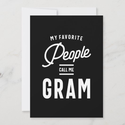 Invitation Mes Gens Préférés M'Appelent Gram (Devant)