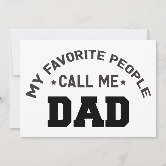 Invitation Mes gens préférés m'appellent papa (Devant)