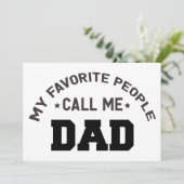 Invitation Mes gens préférés m'appellent papa (Debout devant)