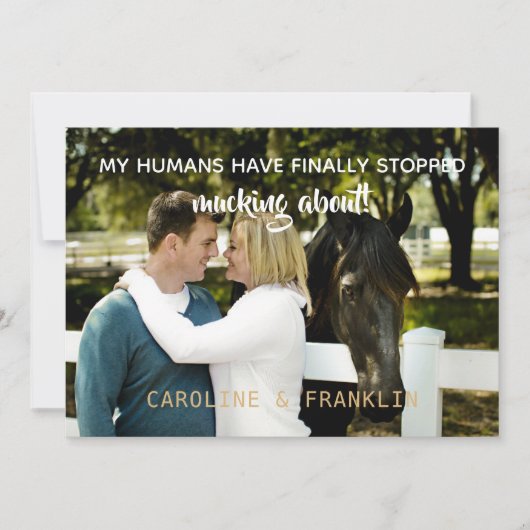 Invitation Mes Humains Ont Cessé De Se Moquer Du Fiançailles (Devant)