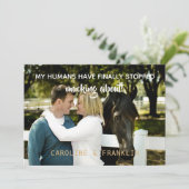 Invitation Mes Humains Ont Cessé De Se Moquer Du Fiançailles (Debout devant)