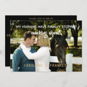 Invitation Mes Humains Ont Cessé De Se Moquer Du Fiançailles (Devant / Derrière)