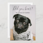 Invitation Mes humains ont épousé un chien Photo Mariage Elop (Devant / Derrière)