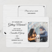 Invitation Mes humains se marient - Chien Sauvez la date (Devant / Derrière)