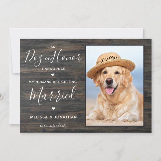 Invitation Mes humains se marient Code QR Mariage d'animaux d (Devant)