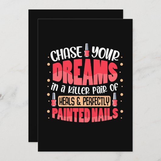 Invitation Mes ongles peints de rêves (Devant / Derrière)