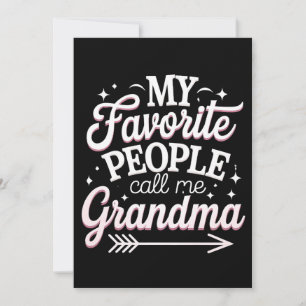 Invitation Mes personnes préférées m'appellent grand-mère pou
