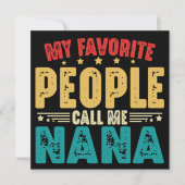 Invitation Mes personnes préférées m'appellent Nana la fête d (Devant)