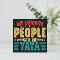 Mes personnes préférées m'appellent Yaya Mères Vin